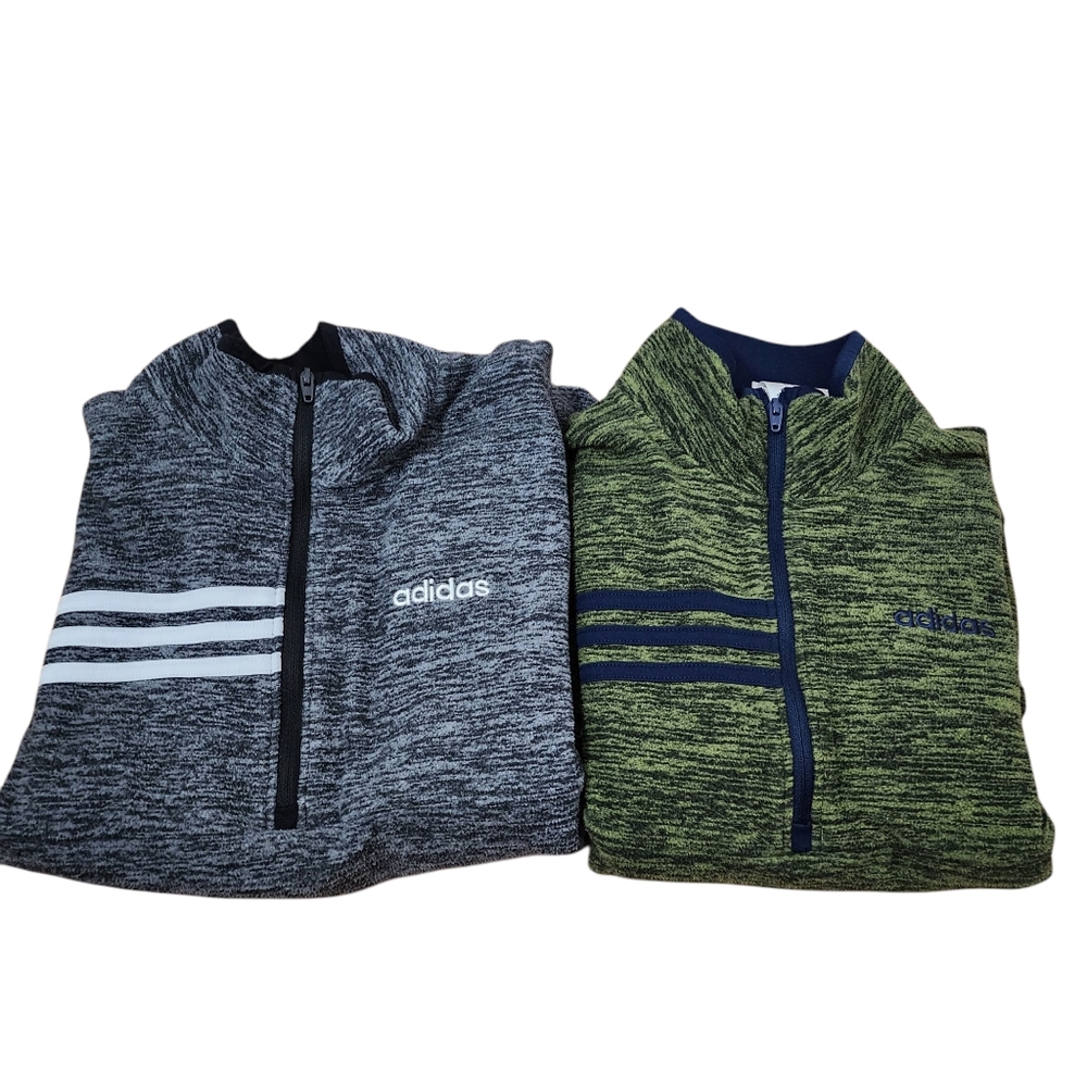 Adidas Boys Microfleece‎ Half Zip Sweatshirt Size Medium 10/12